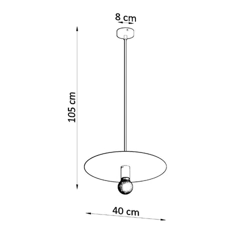 Sollux Lighting Hanglamp FLAVIO wit - 40x40x105cm