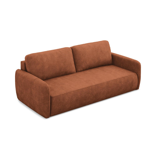 LaMiaSofa 3-zits slaapbank Corle - chenille stof - terracotta - 218x102x86