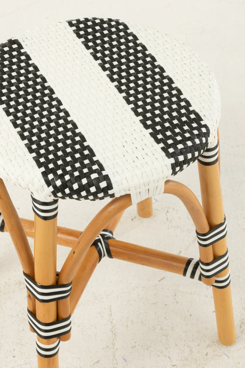 J-Line kruk Live - rotan/kunststof - naturel/zwart - vtwonen shop