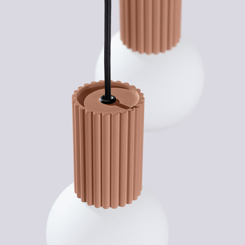 Sollux Lighting Hanglamp HALO 2P mokka - 15x15x120cm