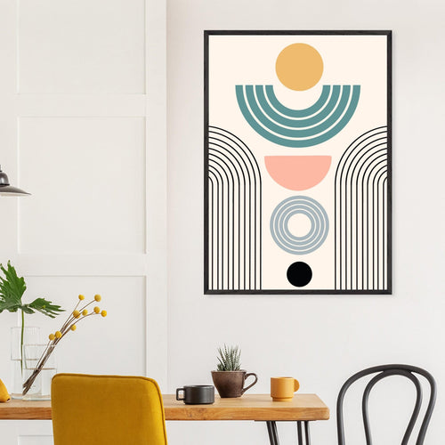 Artfulprints Poster Boho – Modern sunrise   - 70x100 cm - Meerkleurig
