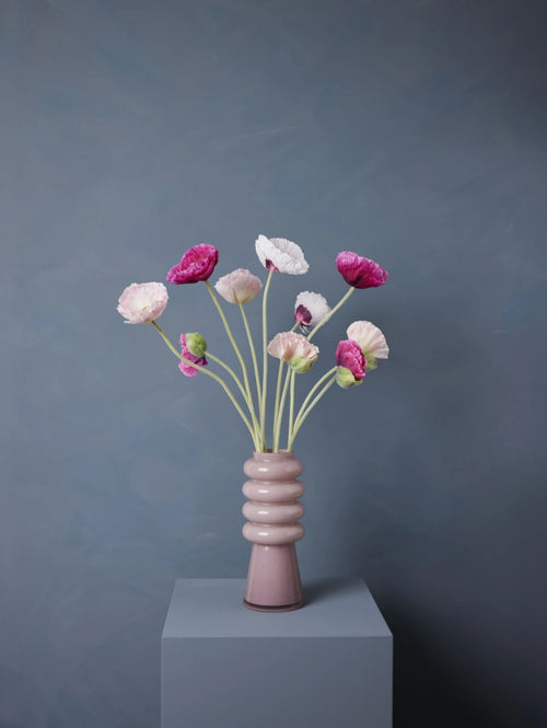 Madame Fleurie Pure Poppy Boeket – Luxe Zijden bloemen Klaprozen – Minimalistisch & Stijlvol – Zonder Vaas - 12cm x 29,5cm
