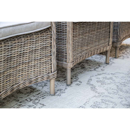 Garden Impressions loungestoel Marbella vintage willow incl voetenbank