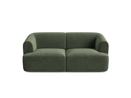 Cosmopolitan Design Modulaire bank Campi 2-zits, flueel groente - 90x180x70cm