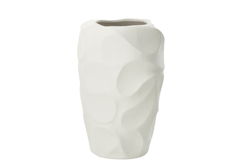 J-Line vaas Mirena - keramiek - wit - large - 43 cm hoog