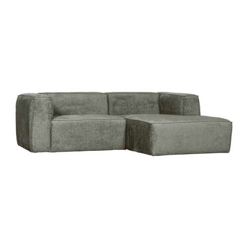 WOOOD chaise longue bank rechts Bean - Structure Velvet - Waterplant - 73x254x178 - vtwonen shop