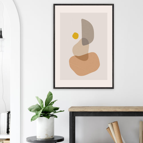 Artfulprints  Boho wall art - Abstract earth II   poster 50x70 cm