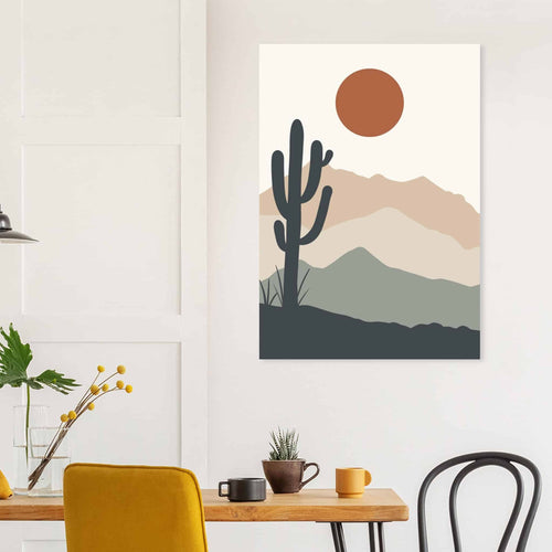 Artfulprints Poster Boho – Western calm   - A4 21x29.7 cm - beige