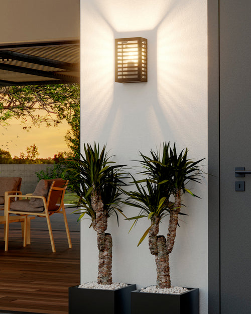 EGLO wandlamp buiten Alamonte 3 - e27 - 26 cm - zwart