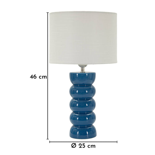 Mauro Ferretti tafellamp - Ø 25x46 cm - blauw/wit