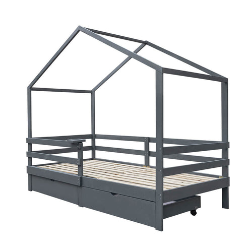 Home Deluxe kinderbed WOLKENLAND grijs met lades - vtwonen shop