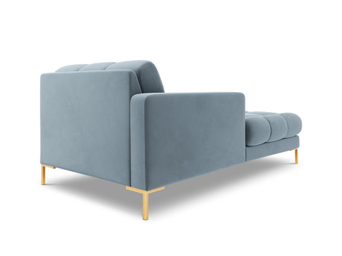 Cosmopolitan Design linker meridiaan Bali flueel, lichtblauw - 185x102x75cm