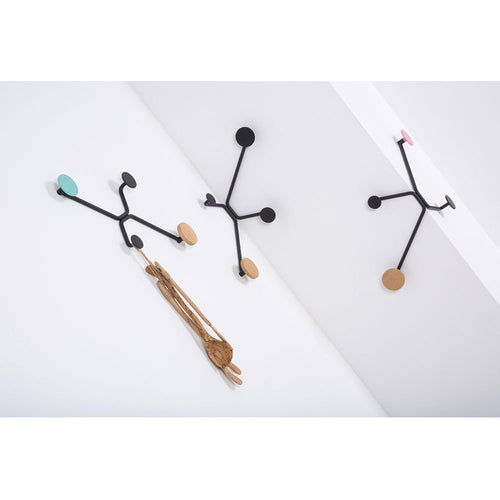 Gazzda Hook coat rack inner corners - wandkapstok pink