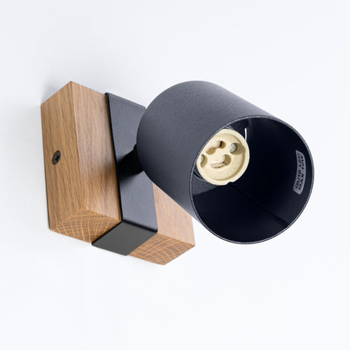 Sollux Lighting Wandlamp FAGER 1 zwart - 8x17x13cm