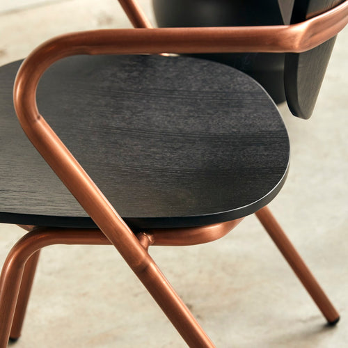 Tikamoon Stoel van eikenhout en metaal - Zwart - vtwonen shop