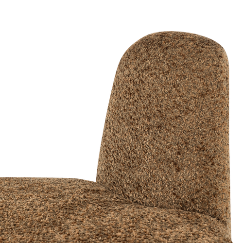 WOOOD eetbank hoek rond rugleuning Mojo Base - Wollig - H.geel - 83x76x76