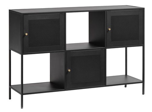 Rebellenclub dressoir verona - 3 deuren - 120 x 35 cm - zwart - vtwonen shop