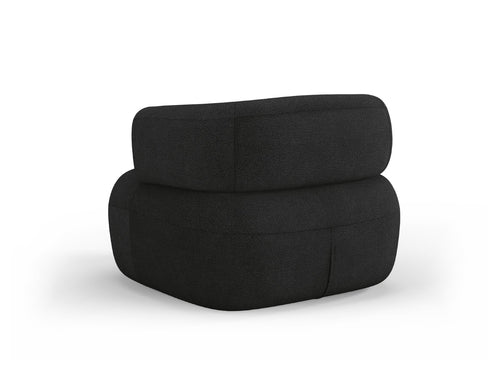 Micadoni Fauteuil Jenny boucle, zwart - 88x90x73cm