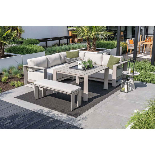 Garden Impressions loungebank Malakka taupe 3-delig - vtwonen shop