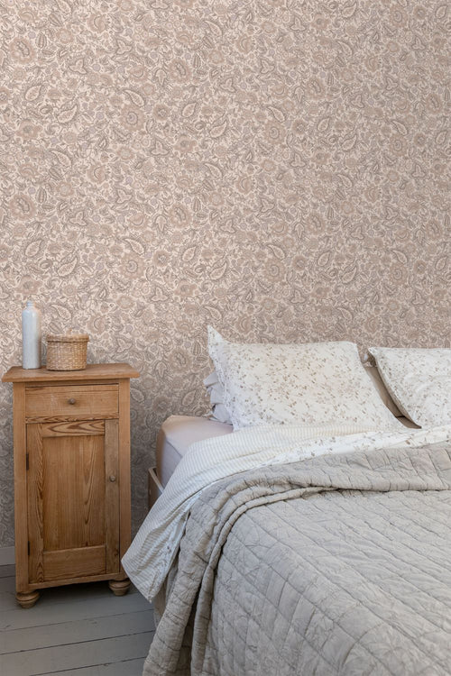 ESTAhome behang vintage bloemen roze en paars - 50 x 900 cm - 132239