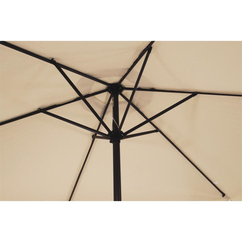 Lesli Living push-up parasol Gemini - beige - Ø300cm