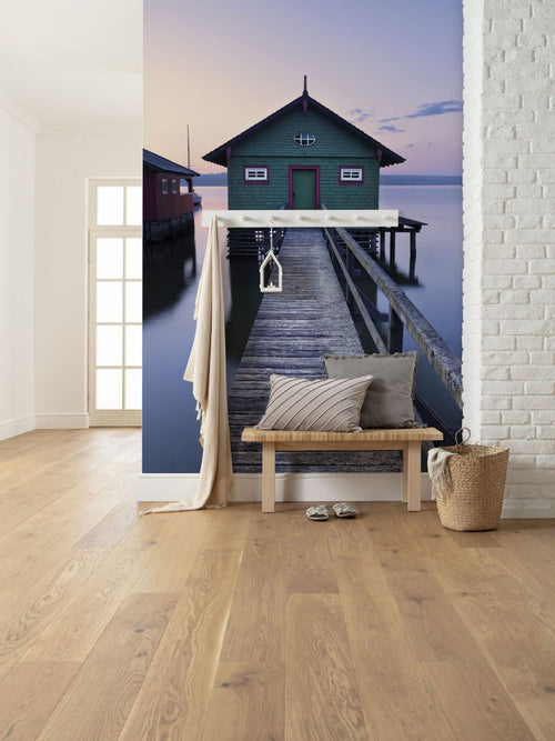 Sanders & Sanders fotobehang zee grijs en groen - 200 x 280 cm - 612574