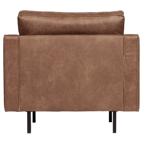 WOOOD classic fauteuil Rodeo - Recycle Leer - Cognac - 83x98x88