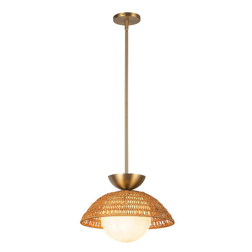 Kuppel-Pendelleuchte, modernes gebürstetes Gold, 1 x E27