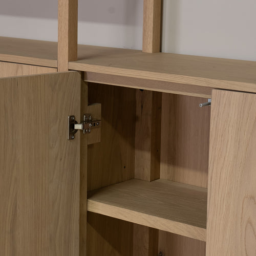 DÉJA Living Wandkast Levi - Naturel Eikenhout - 180x38x210cm - vtwonen shop