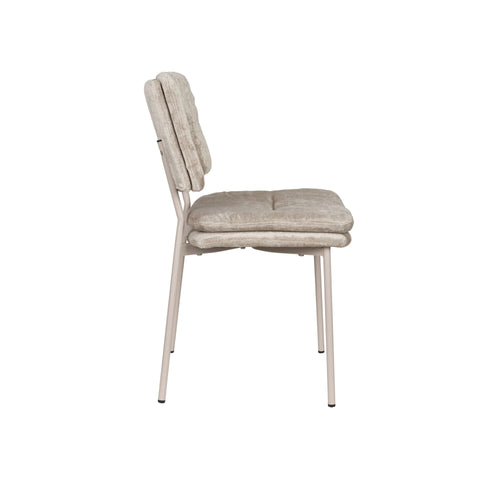 Housecraft Living Franck Eetkamerstoelen Velours Beige - Set van 2 - vtwonen shop