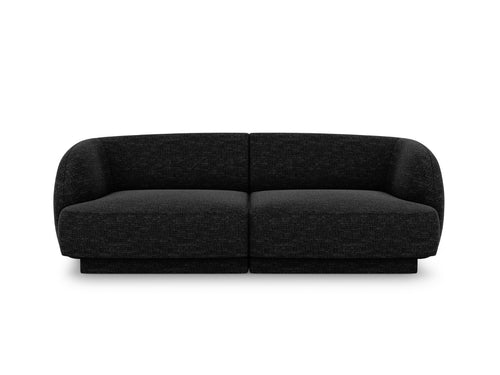 Micadoni Bank Miley 2-zits, structurele stof antraciet - 90x180x70cm
