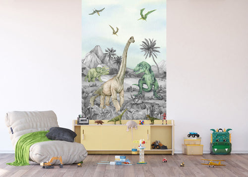 Sanders & Sanders fotobehang dinosaurussen groen - 270 x 150 cm - 601224