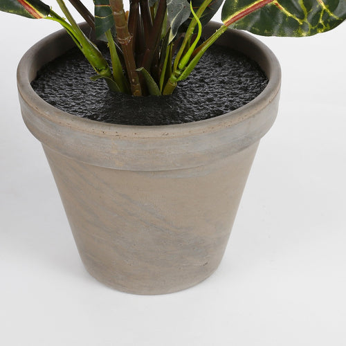 Mica Decorations Croton Kunstplant in Bloempot Stan - H73 x Ø40 cm - Bont