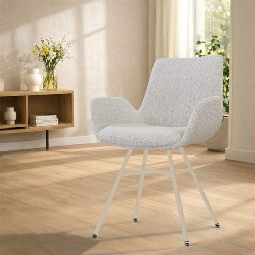 Nolon Noa-Eef eetkamerstoel beige gemêleerd - beige onderstel