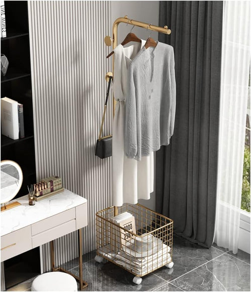 Furnilux Metalen Kapstok met Opbergmand - 45x32x175cm