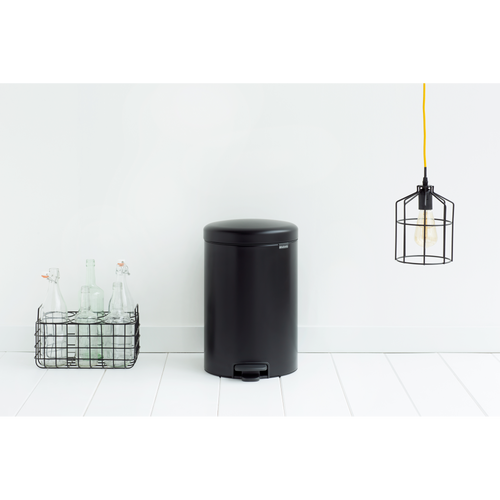 Brabantia NewIcon Pedaalemmer, 20 liter, kunststof binnenemmer - Matt Black