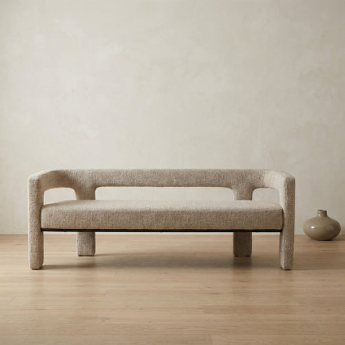 DÉJA Living Eetkamerbank Seto - Beige Stof - 160x54x68cm