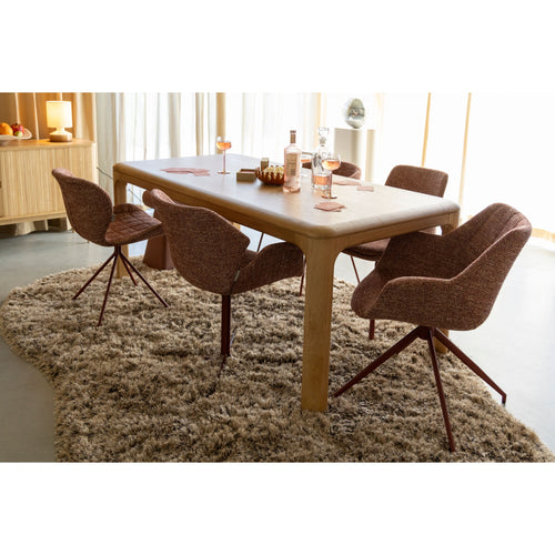 Zuiver Doulton Eetkamerstoelen Armleuning Terra/ Rood - Set van 2