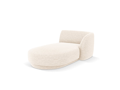 Micadoni - Rechter chaise longue "Miley" chenille, lichtbeige - 156x90x70cm