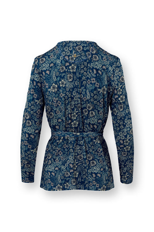 Pip Studio - Teagan Vest Dames - Daisy Dreams - Blauw - XXL