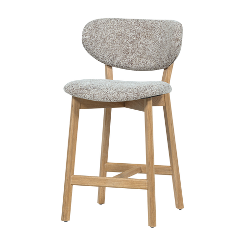 WOOOD barstoel met houten frame Udar - Hout - Naturel - 94x51x58