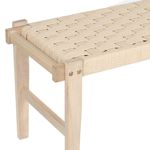 Furnhouse bankje Nobel - Witte olie - Papiergaren - 38x110x47
