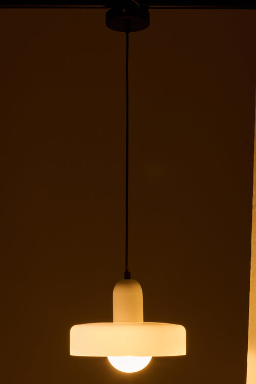 J-Line hanglamp Retro - glas - wit