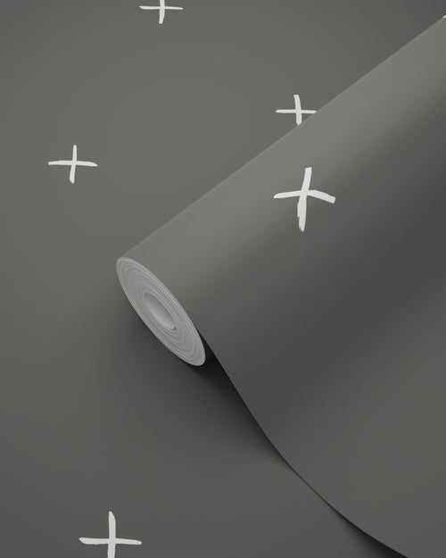 ESTAhome behang grafisch motief vergrijsd zwart - 53 cm x 10.05 m - 139070
