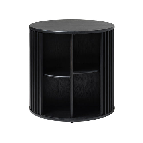 Olivine Redmer Ronde Houten Bijzettafel Ø 60 cm - Zwart - vtwonen shop