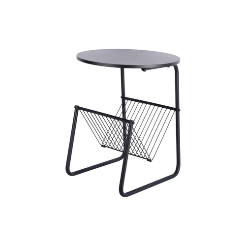 Leitmotiv bijzettafel Riqueza Revista - zwart - Ø40cm