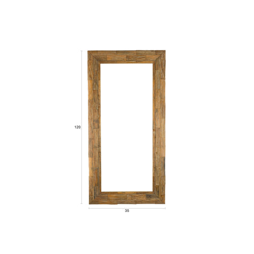 Housecraft Living Lias Spiegel/ Wandspiegel 100x200 cm Hout - Bruin - vtwonen shop