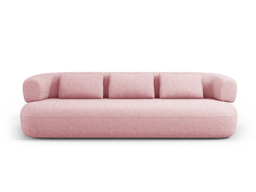 Micadoni Bank Jenny 4-zits, chenille, roze - 90x226x73cm