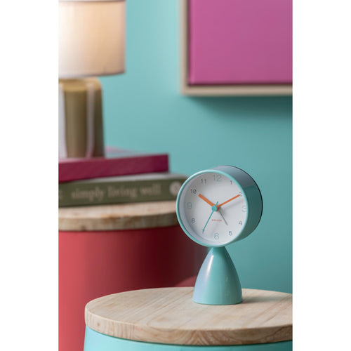 Karlsson wekker Funky Vibes - blauw - 7.8x7.8x13.3cm