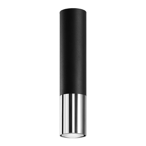 Sollux Lighting Plafondlamp LOOPEZ zwart/chroom - 6x6x29cm